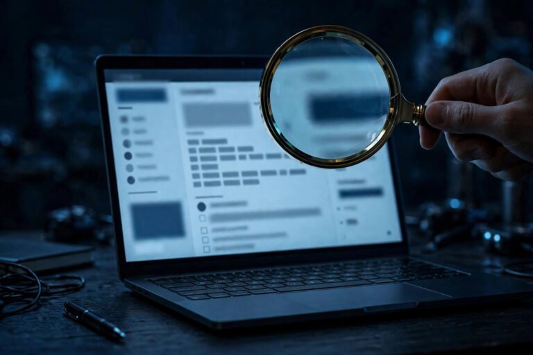 How to spot a phishing email: person checking a suspicious email on a laptop