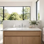 Modern bathroom sink, clean and bright